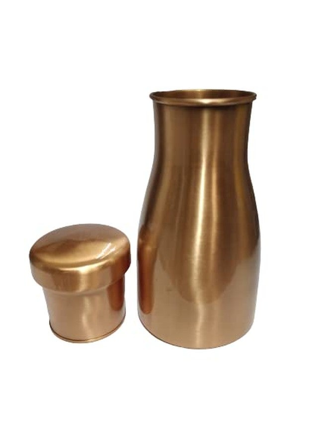 Dynore Copper Water Bottle/Bedroom Jar/Bedside Bottle With Inbuilt Copper Glass- 800 ml - Image 3